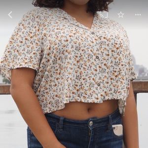 floral wild fable crop top